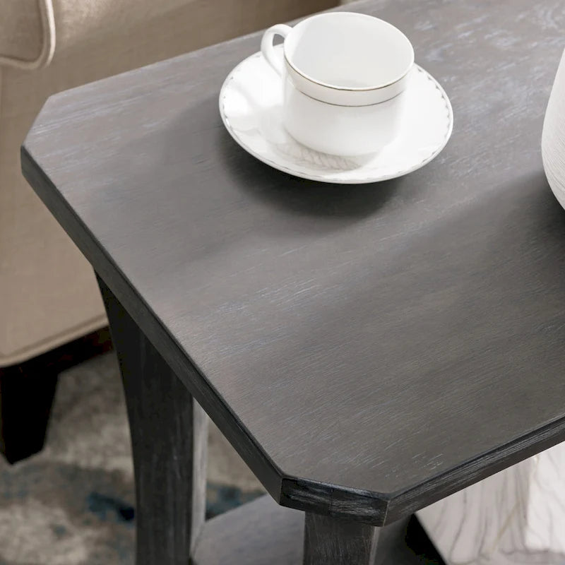 Table d'appoint étroite Leick Home Boa avec étagère