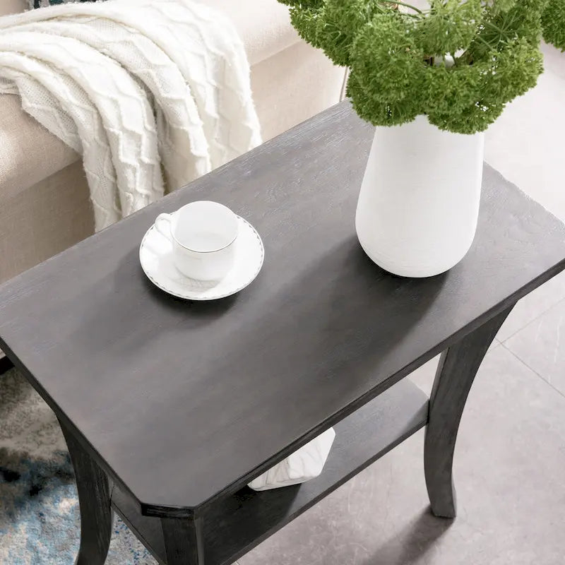 Table d'appoint étroite Leick Home Boa avec étagère