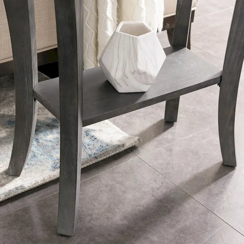 Table d'appoint étroite Leick Home Boa avec étagère