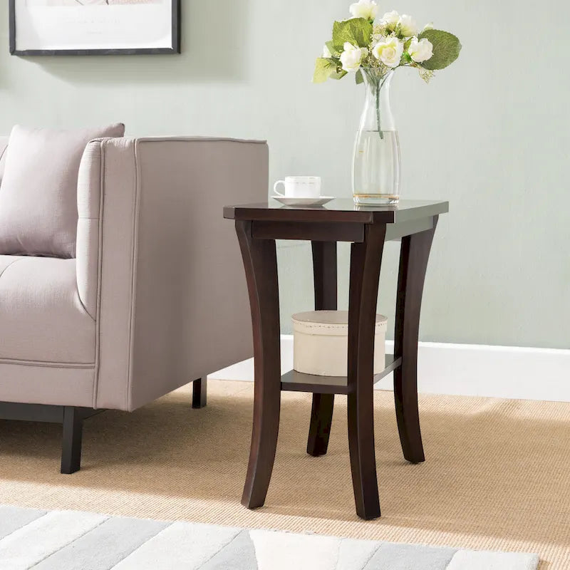 Table d'appoint étroite Leick Home Boa avec étagère