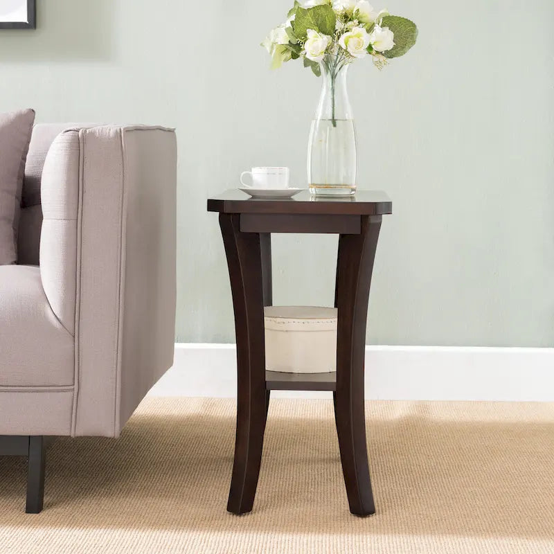 Table d'appoint étroite Leick Home Boa avec étagère