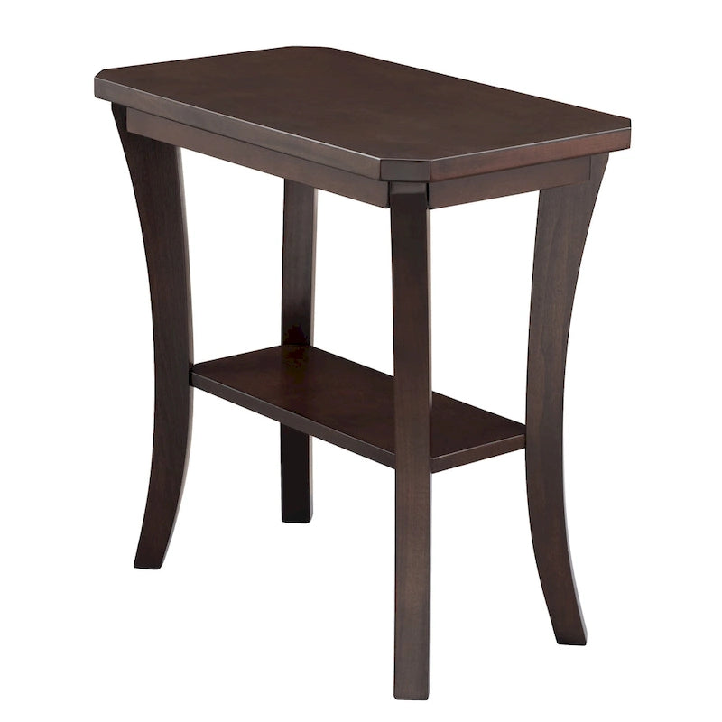 Table d'appoint étroite Leick Home Boa avec étagère