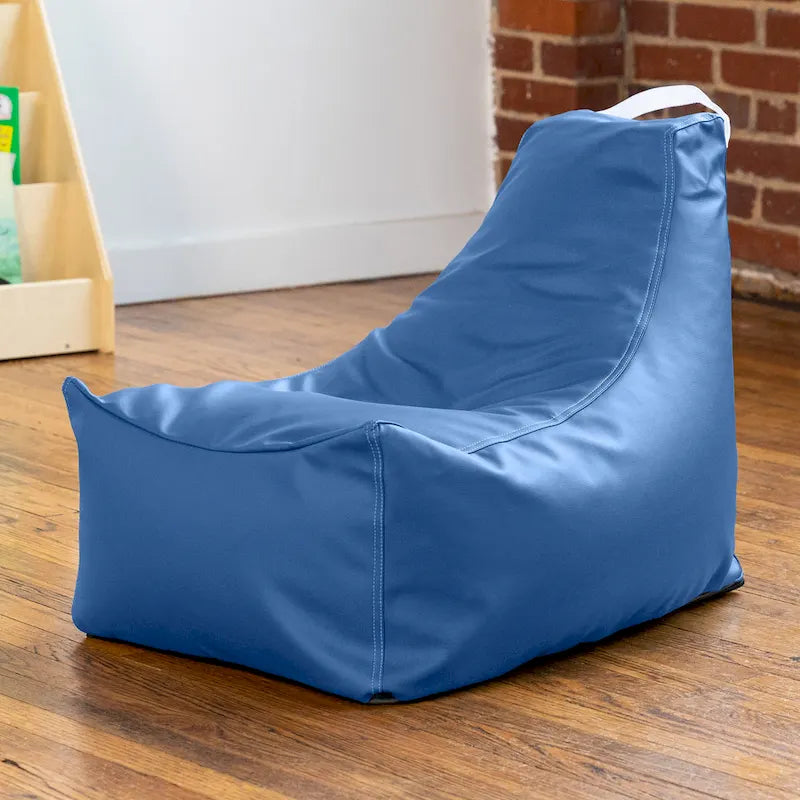 Pouf enfant Jaxx Juniper Jr, vinyle de qualité supérieure, bleu roi