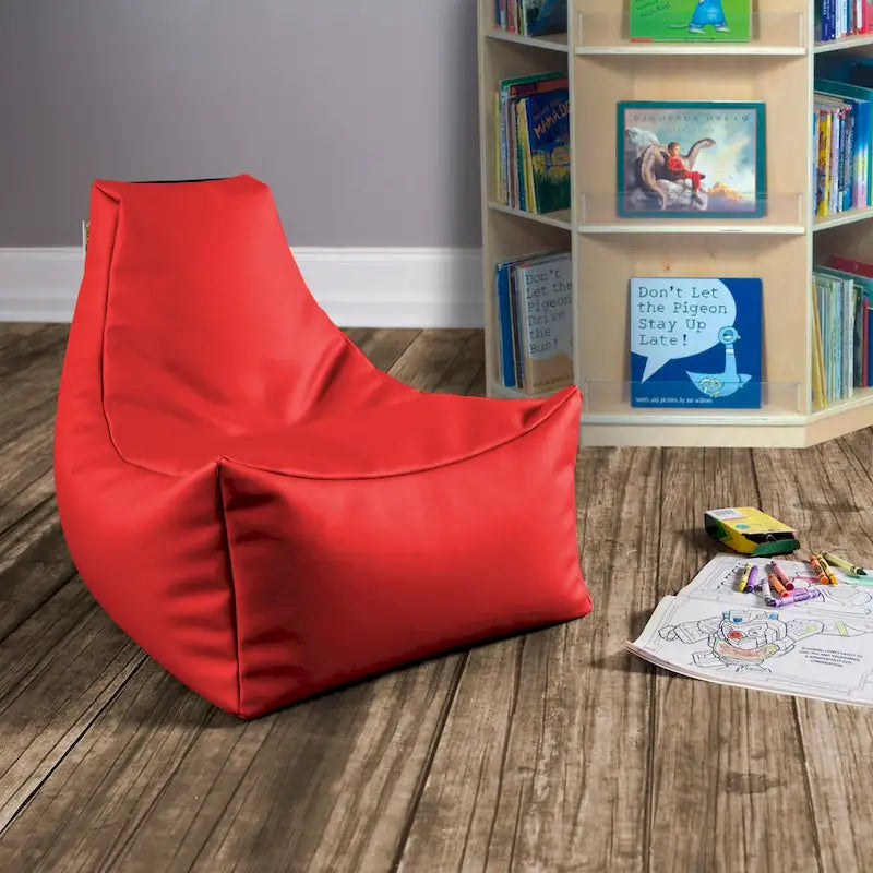 Pouf enfant Jaxx Juniper Jr, vinyle de qualité supérieure, bleu roi