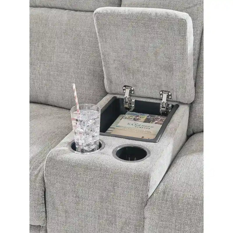 Causeuse inclinable électrique Barnsana de Signature Design by Ashley avec console