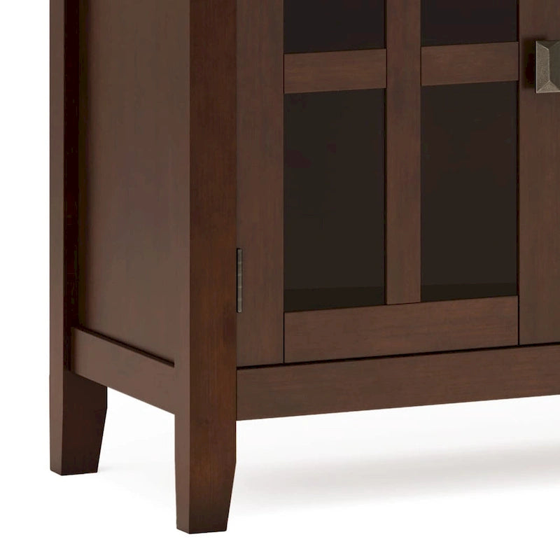 WYNDENHALL Stratford Buffet de salle à manger transitionnel large en bois massif à 4 portes de 60 po – 17p x 60l x 34h