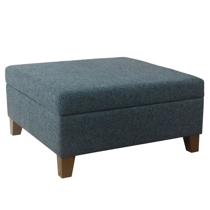 HomePop Pouf de rangement carré de luxe 32