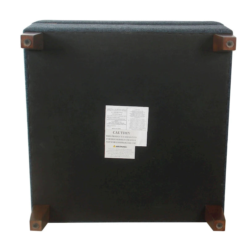HomePop Pouf de rangement carré de luxe 32