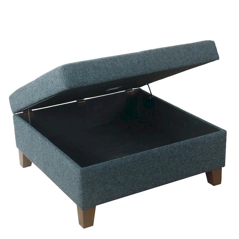 HomePop Pouf de rangement carré de luxe 32