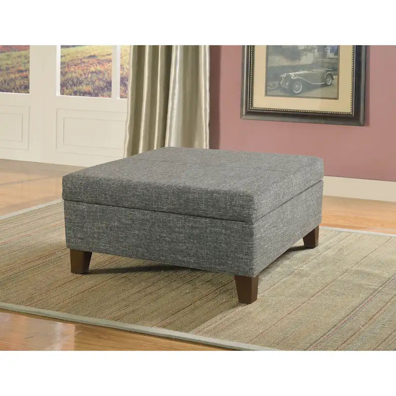 HomePop Pouf de rangement carré de luxe 32