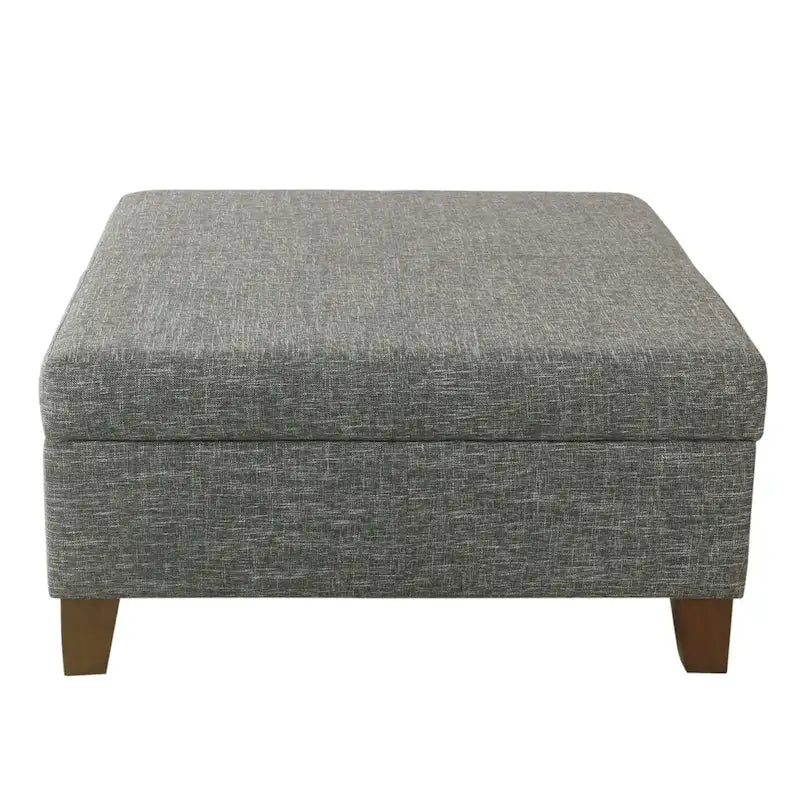 HomePop Pouf de rangement carré de luxe 32