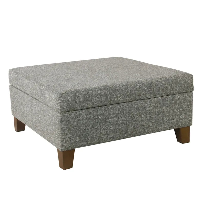 HomePop Pouf de rangement carré de luxe 32