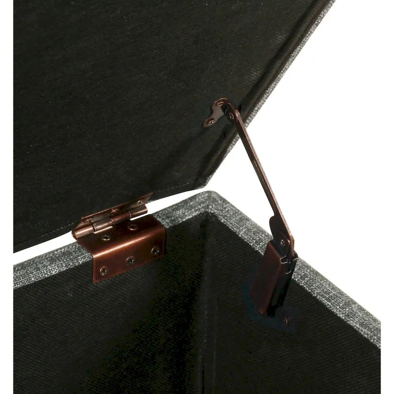 HomePop Pouf de rangement carré de luxe 32