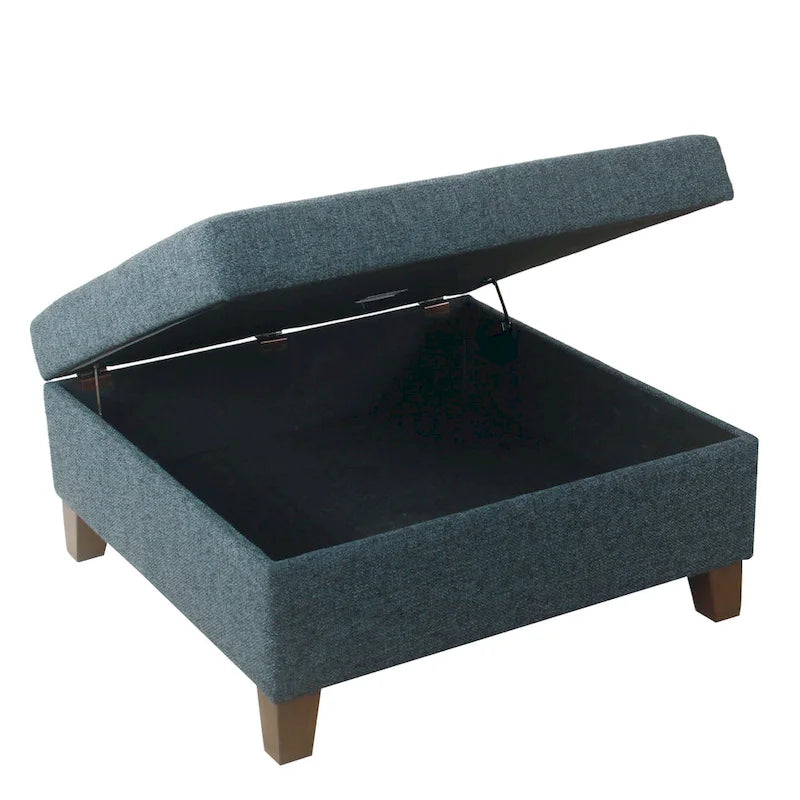 HomePop Pouf de rangement carré de luxe 32