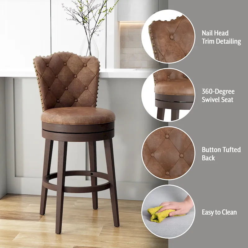 Tabouret pivotant en bois Edenwood de Hillsdale