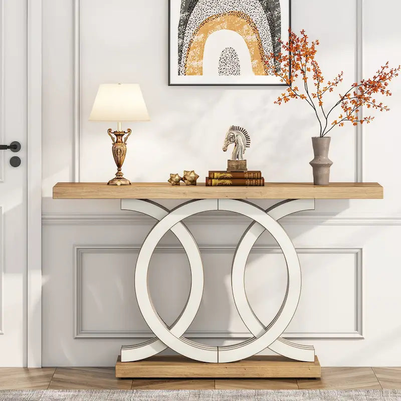 Table console de ferme, table d'entrée de 55 pouces pour couloir ou hall