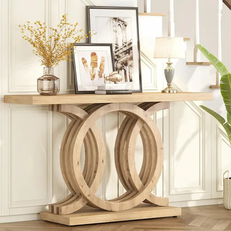 Table console de ferme, table d'entrée de 55 pouces pour couloir ou hall