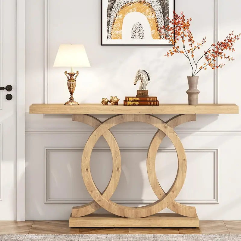 Table console de ferme, table d'entrée de 55 pouces pour couloir ou hall