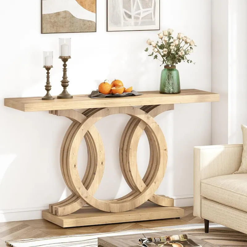 Table console de ferme, table d'entrée de 55 pouces pour couloir ou hall