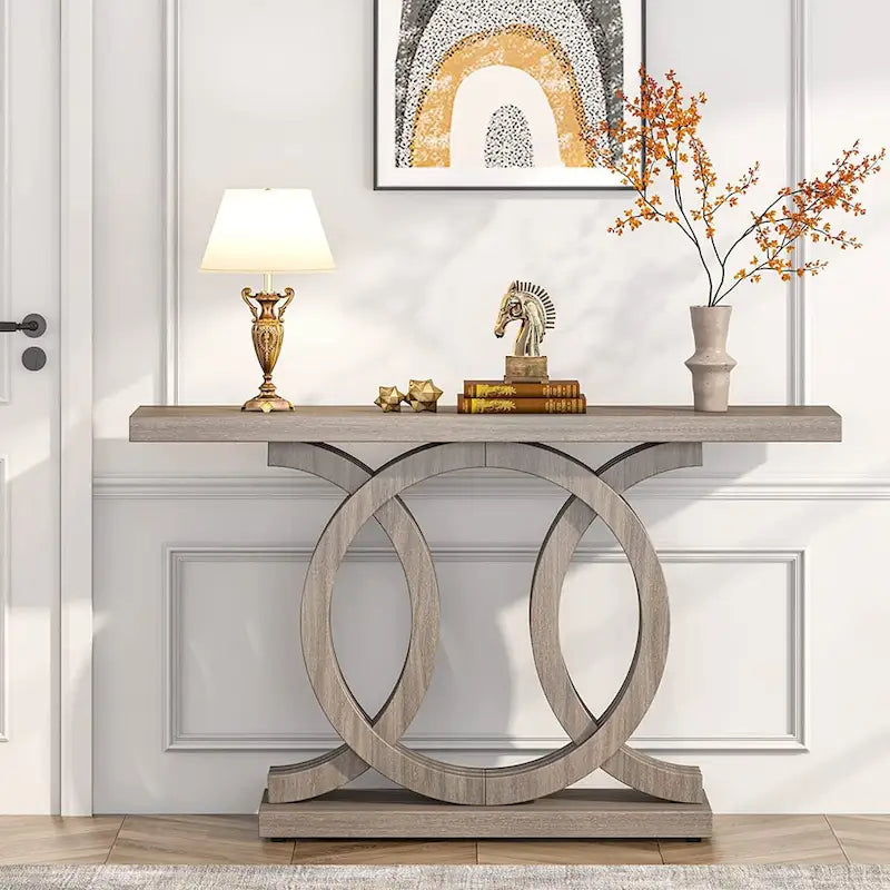 Table console de ferme, table d'entrée de 55 pouces pour couloir ou hall
