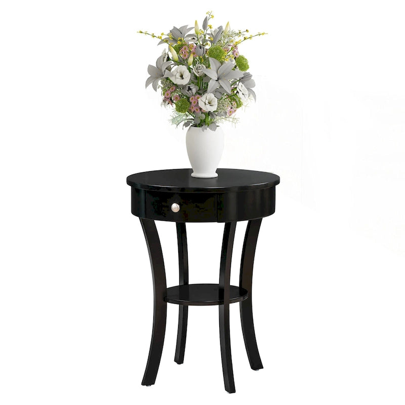 Table d'appoint avec tiroir et étagère Schaffer Classic Accents de Convenience Concepts