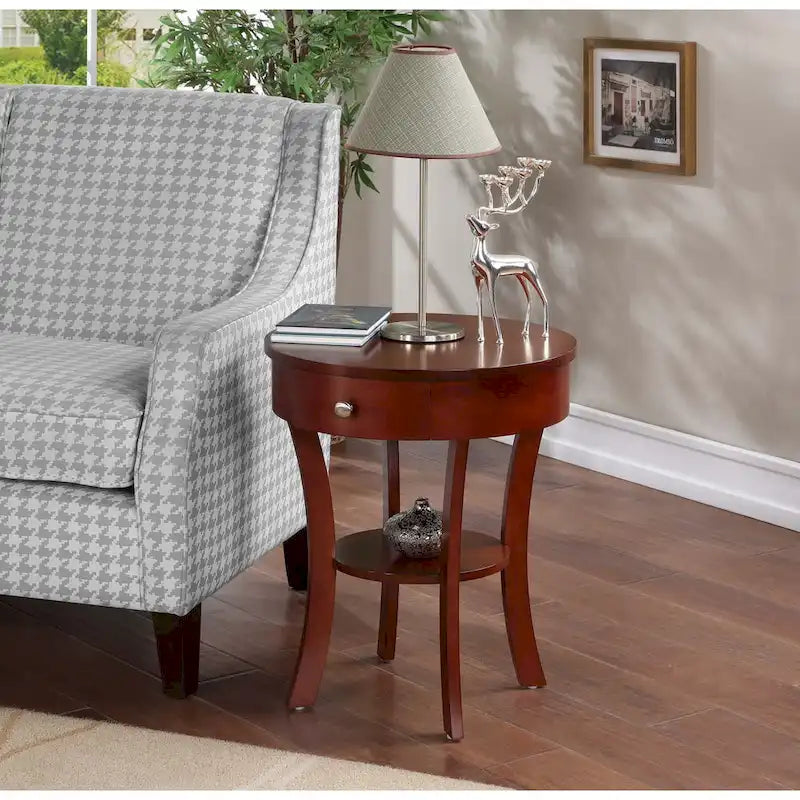 Table d'appoint avec tiroir et étagère Schaffer Classic Accents de Convenience Concepts