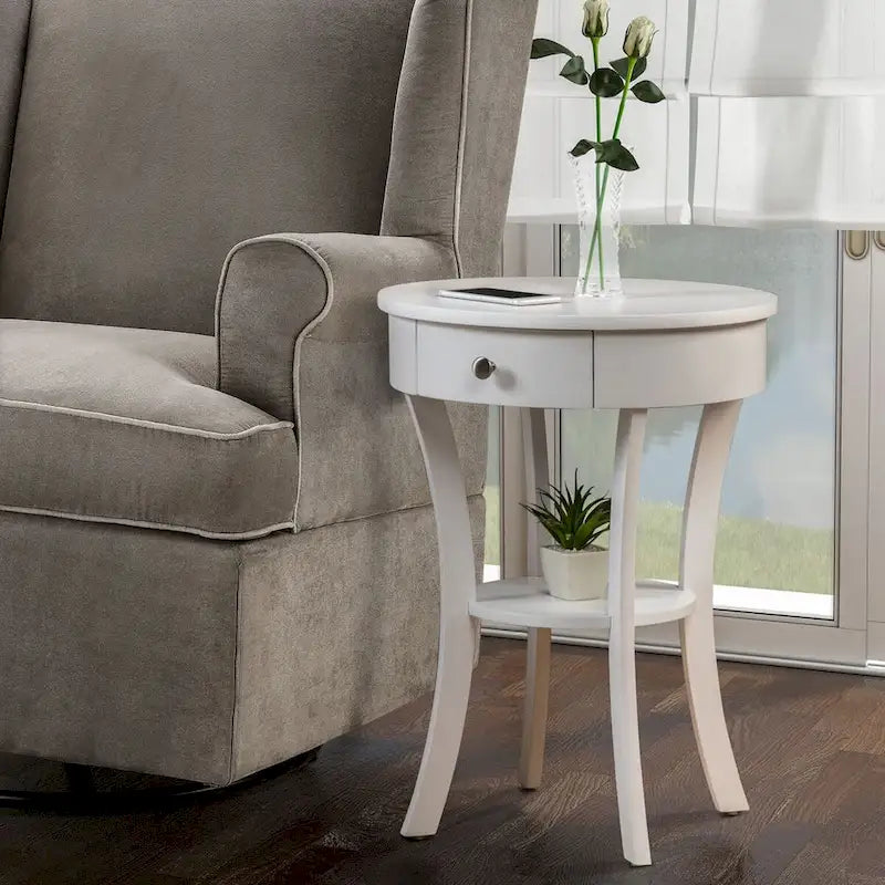 Table d'appoint avec tiroir et étagère Schaffer Classic Accents de Convenience Concepts