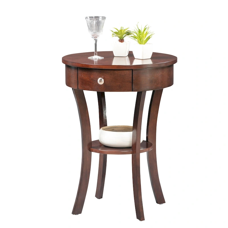 Table d'appoint avec tiroir et étagère Schaffer Classic Accents de Convenience Concepts
