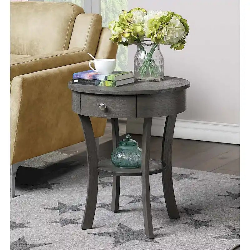 Table d'appoint avec tiroir et étagère Schaffer Classic Accents de Convenience Concepts