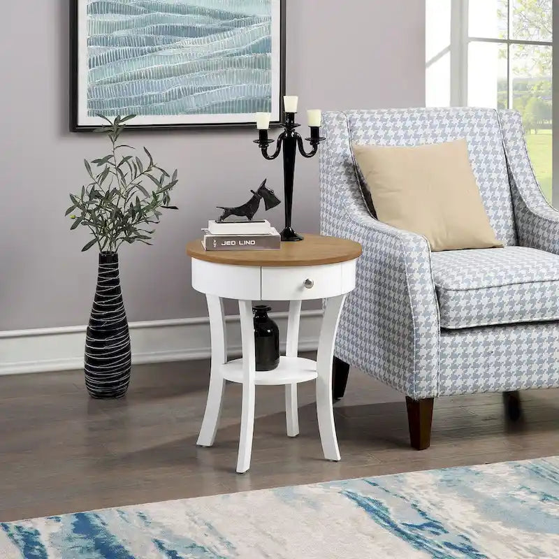 Table d'appoint avec tiroir et étagère Schaffer Classic Accents de Convenience Concepts