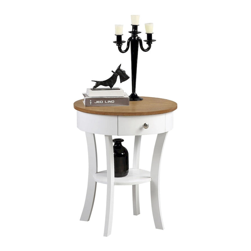 Table d'appoint avec tiroir et étagère Schaffer Classic Accents de Convenience Concepts