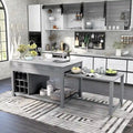 Îlot de cuisine multi-rangement en bois Graneger Farmhouse par Furniture of America