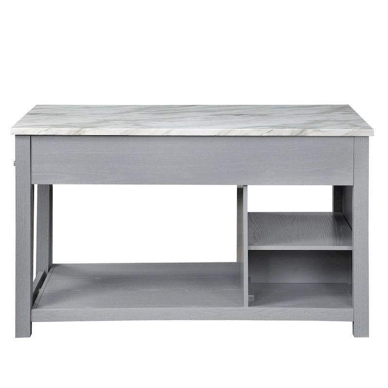 Îlot de cuisine multi-rangement en bois Graneger Farmhouse par Furniture of America