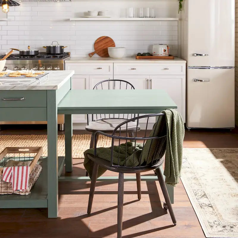 Îlot de cuisine multi-rangement en bois Graneger Farmhouse par Furniture of America
