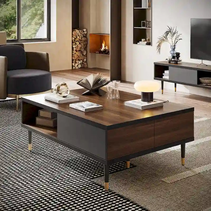 Meuble TV Moderne jusqu'à 85 pouces Meuble de Divertissement avec Rangement - 80 pouces