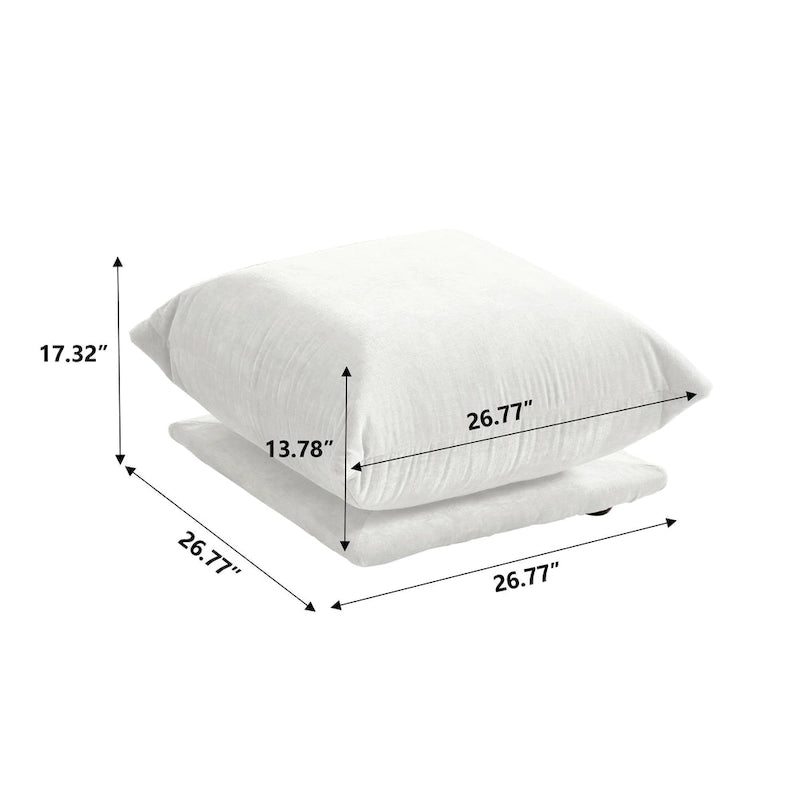 Canapés modulaires sectionnels rembourrés en tissu chenille
