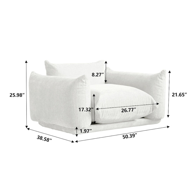 Canapés modulaires sectionnels rembourrés en tissu chenille