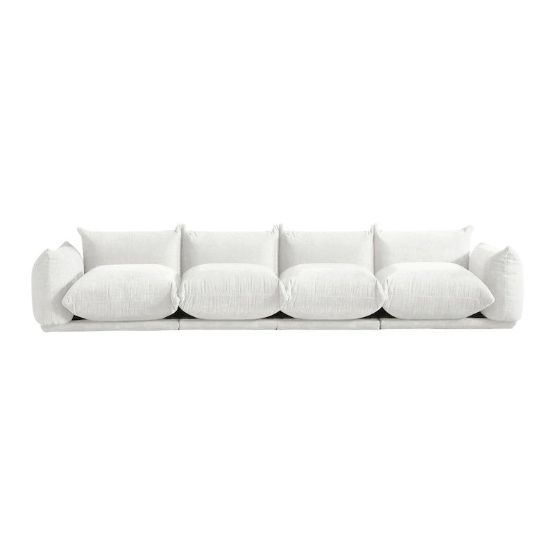 Canapés modulaires sectionnels rembourrés en tissu chenille