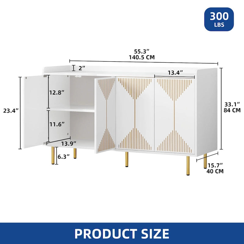 Meuble de cuisine buffet Moasis 55 avec buffet de rangement et portes