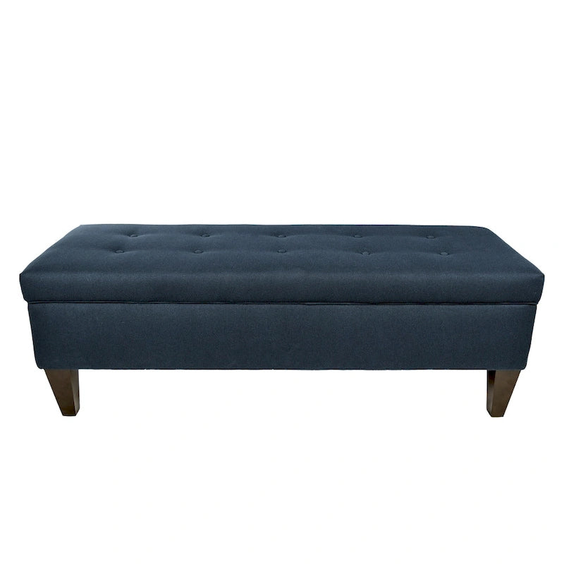 MJL Furniture Brooke Dawson7 Banc de rangement long ottoman capitonné à 10 boutons