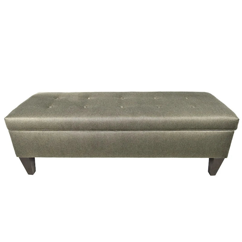 MJL Furniture Brooke Dawson7 Banc de rangement long ottoman capitonné à 10 boutons