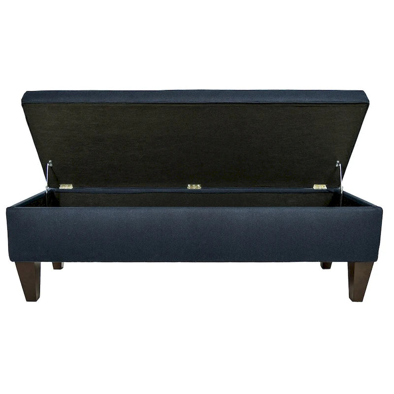 MJL Furniture Brooke Dawson7 Banc de rangement long ottoman capitonné à 10 boutons