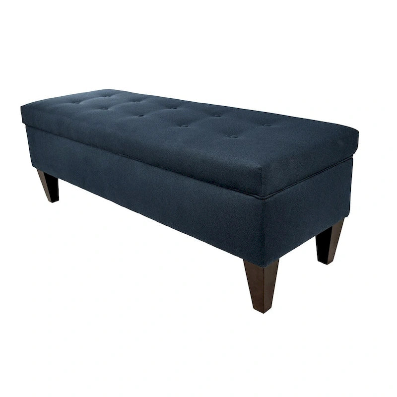 MJL Furniture Brooke Dawson7 Banc de rangement long ottoman capitonné à 10 boutons