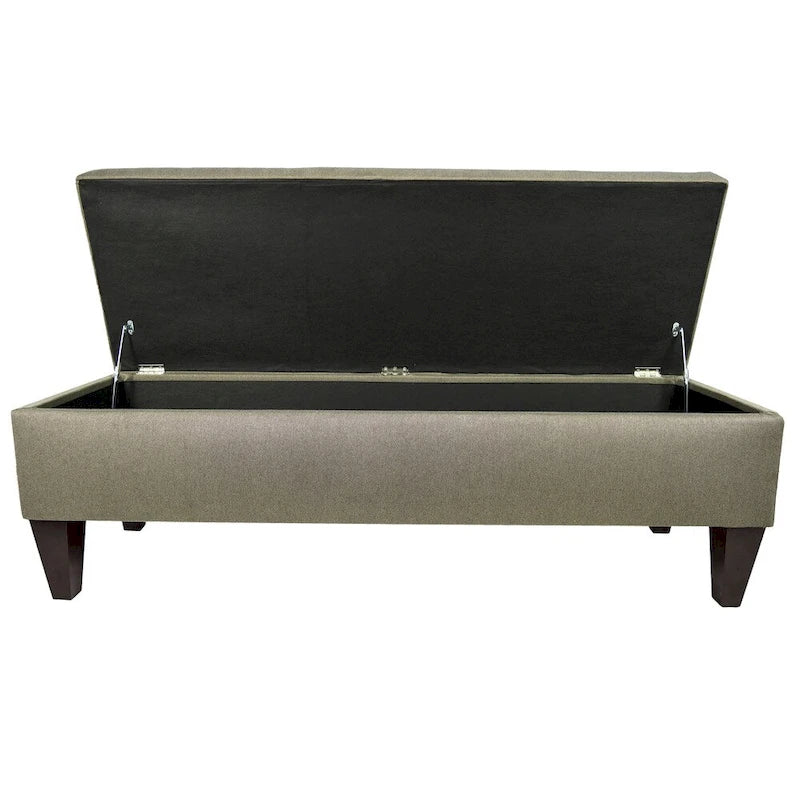 MJL Furniture Brooke Dawson7 Banc de rangement long ottoman capitonné à 10 boutons