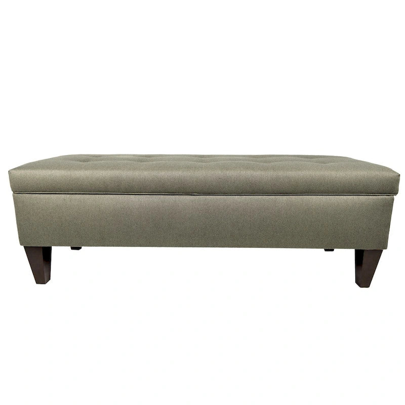 MJL Furniture Brooke Dawson7 Banc de rangement long ottoman capitonné à 10 boutons