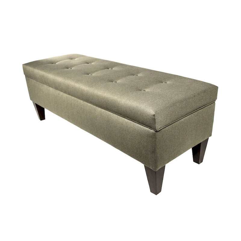 MJL Furniture Brooke Dawson7 Banc de rangement long ottoman capitonné à 10 boutons