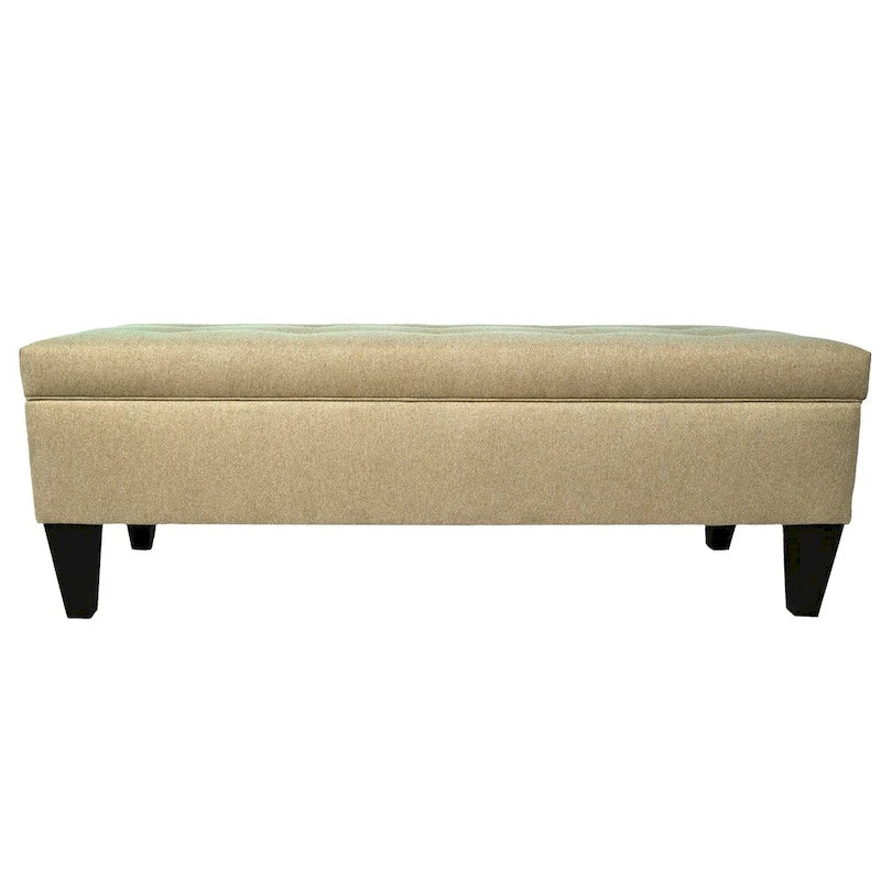 MJL Furniture Brooke Dawson7 Banc de rangement long ottoman capitonné à 10 boutons