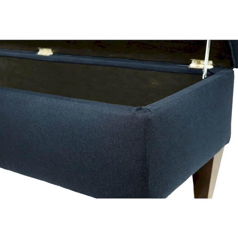 MJL Furniture Brooke Dawson7 Banc de rangement long ottoman capitonné à 10 boutons