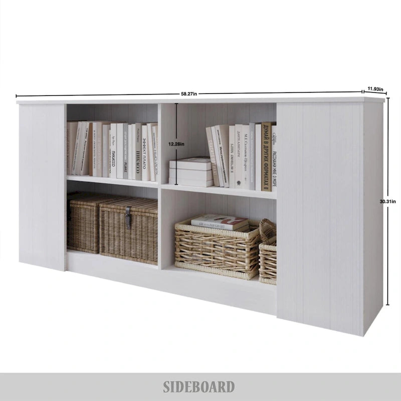 Buffet en bois avec lignes épurées CraftPorch