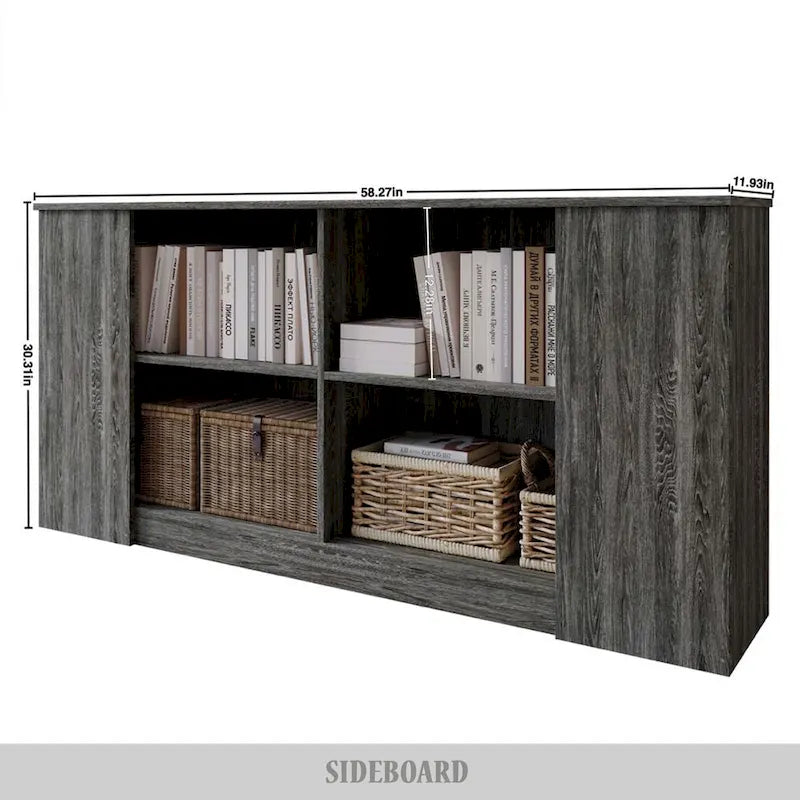 Buffet en bois avec lignes épurées CraftPorch